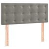 vidaXL Boxspringbett mit Matratze & LED Hellgrau 120x190 cm Samt