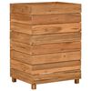 vidaXL Hochbeet 50x40x72 cm Teak Altholz und Stahl