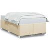 vidaXL Bettgestell ohne Matratze Creme 120x190 cm Stoff