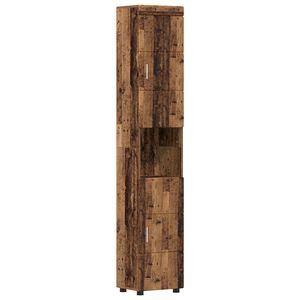 vidaXL Badezimmerschrank-Set TULUM Altholz 37 x 31,5 x 203 cm