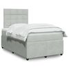 vidaXL Boxspringbett mit Matratze Hellgrau 120x200 cm Samt