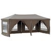 vidaXL Partyzelt Faltbar mit Seitenw&auml;nden Taupe 3x6 m