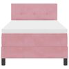 vidaXL Boxspringbett mit Matratze mit Kopfteil Rosa 100 x 200 cm Samt