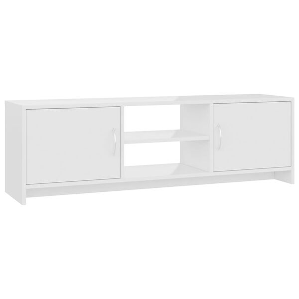 vidaXL TV-Schrank Hochglanz-Weiß 120x30x37,5 cm Holzwerkstoff