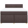vidaXL Boxspringbett mit Matratze Dunkelbraun 140x190 cm Stoff