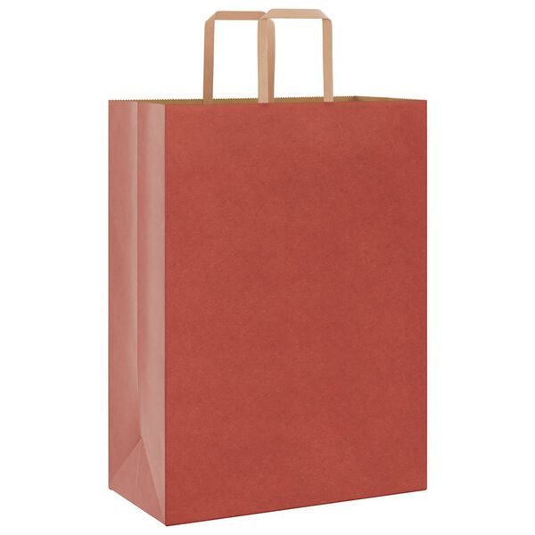 vidaXL Papiertragetaschen 250 Stk. mit Henkeln Rot 32x17x44 cm