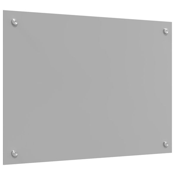 vidaXL Küchenrückwand Hellgrau 70 x 50 x 0,6 cm Gehärtetes Glas