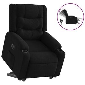 vidaXL Relaxsessel mit Aufstehhilfe Elektrisch Schwarz Stoff