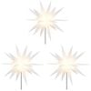 vidaXL LED-Weihnachtssterne 3 Stk. mit Erdspießen Faltbar Weiß 35 cm