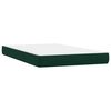 vidaXL Boxspringbett mit Matratze Dunkelgr&uuml;n 120x220 cm Samt