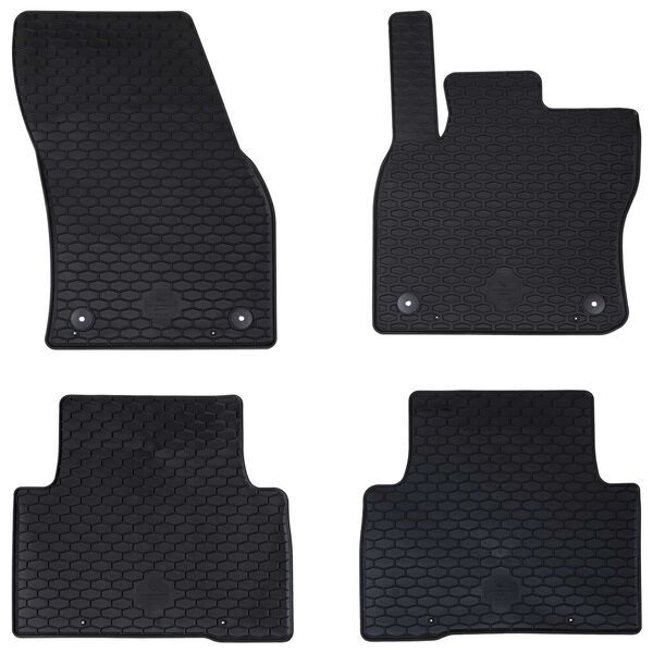vidaXL Autofu&szlig;matte 4 pcs Schwarz VW TIGUAN , f&uuml;r TOURAN TPE