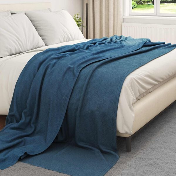 vidaXL &Uuml;berwurfdecke Marineblau 270 x 240 cm Fleece