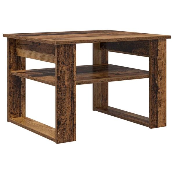 vidaXL Couchtisch mit Speicher Altholz 64 x 54 x 44 cm Holzwerkstoff