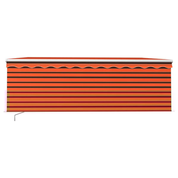 vidaXL Markise Manuell Einziehbar mit Rollo 4x3 m Orange & Braun