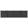 vidaXL Zaunelement 4 pcs WPC und Aluminium Schwarz