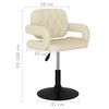 vidaXL Esszimmerstuhl Drehbar Creme Stoff