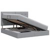 vidaXL Aufbewahrungsbett mit Matratze Hellgrau 140 x 190 cm Stoff