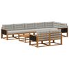 vidaXL Outdoor-Sofagarnitur 9 Stk. Natur und Hellgrau