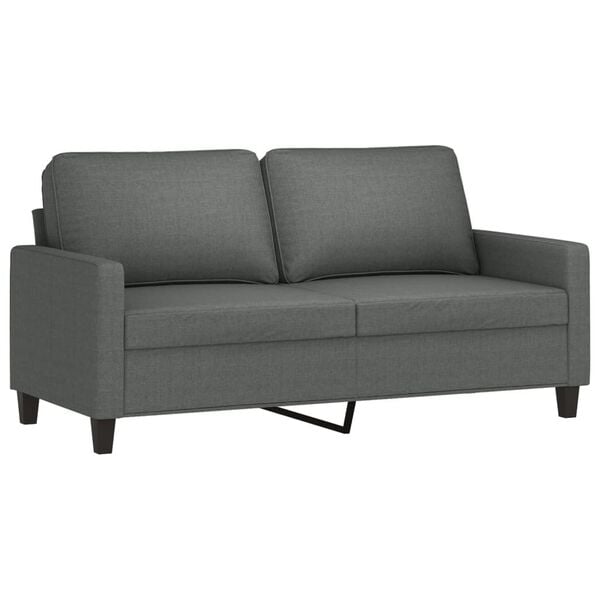 vidaXL 2-Sitzer-Sofa Dunkelgrau 140 cm Stoff