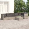 vidaXL 6-tlg. Garten-Lounge-Set mit Kissen Grau Poly Rattan