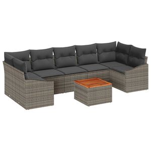 vidaXL Garten-Sofa-Set 8 pcs Grau