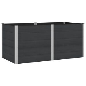 vidaXL Hochbeet Schwarz 200 x 100 x 91 cm