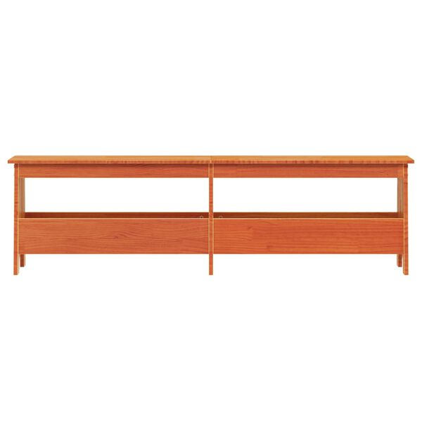 vidaXL Flurbank Wachsbraun 160x28x45 cm Massivholz Kiefer