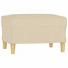 vidaXL Sessel mit Hocker Creme 60 cm Stoff