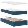 vidaXL Ottoman-Bett mit Matratze Dunkelblau 100x200 cm Samt