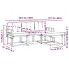 vidaXL Outdoor-Sofagarnitur mit Kissen 4 pcs Natur und Beige