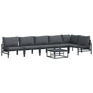 vidaXL Garten-Sofa-Set 7 pcs Anthrazit Stahl