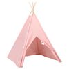 vidaXL Kinder Tipi-Zelt mit Tasche Pfirsichhaut Rosa 120x120x150 cm