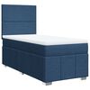 vidaXL Boxspringbett mit Matratze Blau 90x200 cm Stoff