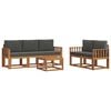 vidaXL Outdoor-Sofagarnitur 6 stk. Natur und Anthrazit