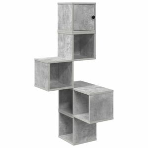 vidaXL Wand-Eckregal Betongrau 48 x 48 x 120 cm Holzwerkstoff