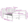 vidaXL Massivholzbett ohne Matratze Wei&szlig; 135x190 cm Kiefernholz