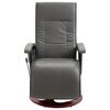 vidaXL Elektrischer Massagesessel Grau Kunstleder