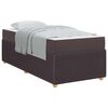 vidaXL Bettrahmen mit Matratze Dunkelbraun 100 x 200 cm Stoff