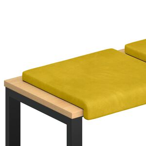 vidaXL Bankkissen 4 stk. Samt Gelb Tiefe 35 cm