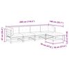 vidaXL 5-tlg. Garten-Sofagarnitur mit Kissen Massivholz Douglasie