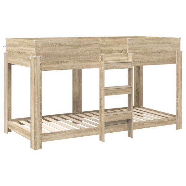 vidaXL Etagenbett f&uuml;r Kinder Sonoma-Eiche 100 x 190 cm Holzwerkstoff