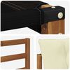 vidaXL Outdoor-Sofagarnitur mit Kissen 4 pcs Natur und Creme