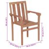 vidaXL Gartenst&uuml;hle 2 Stk. mit K&ouml;nigsblauen Kissen Teak Massivholz
