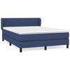 vidaXL Boxspringbett mit Matratze Blau 140x190 cm Stoff