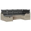 vidaXL Gartensofa-set 6 stk. Poly Rattan
