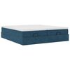 vidaXL Ottoman-Bett mit Matratzen Dunkelblau 200x200 cm Samt