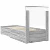 vidaXL Bettrahmen Graue Sonoma und Silber 70 x 190 cm Holzwerkstoff