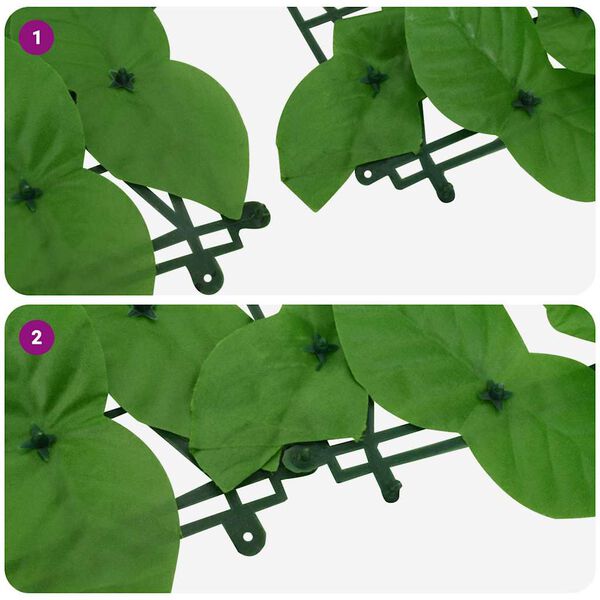 vidaXL Balkon-Sichtschutz mit Grünen Blättern 200x100 cm