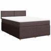 vidaXL Boxspringbett mit Matratze Dunkelbraun 140x190 cm Stoff