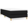 vidaXL Boxspringbett mit Matratze Schwarz 100x200 cm Stoff